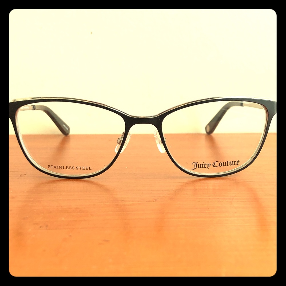 Juicy Couture Black Stainless Steel Eyeglass Frames JU 195